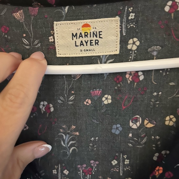 Marine Layer Stacy Patterned Blouse Floral Print Top Size XS - Picture 10 of 12